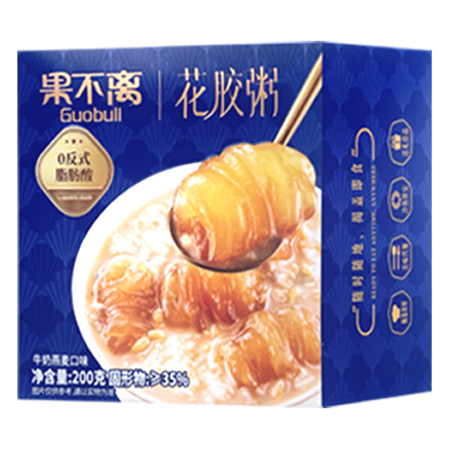 200g牛奶燕麦花胶粥